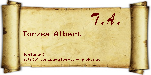 Torzsa Albert névjegykártya
